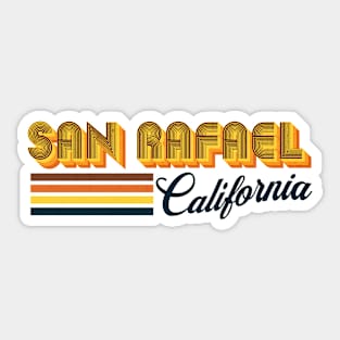 San Rafael California Retro-Style Sticker